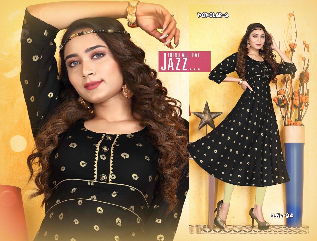 Beauty Queen Popular 2 Casual Daily Wear Rayon Printed  Anarkali Kurti Collection